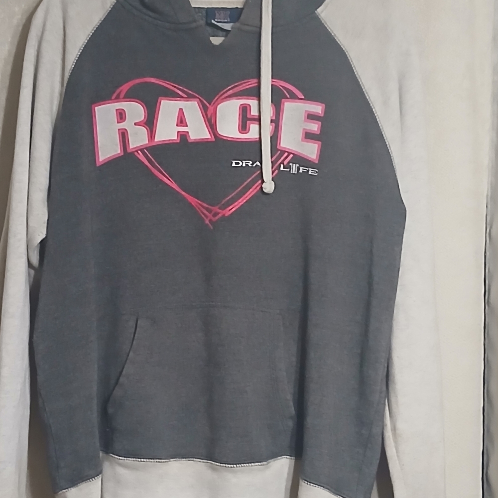 MV Sport Gray and Pink Hoodie